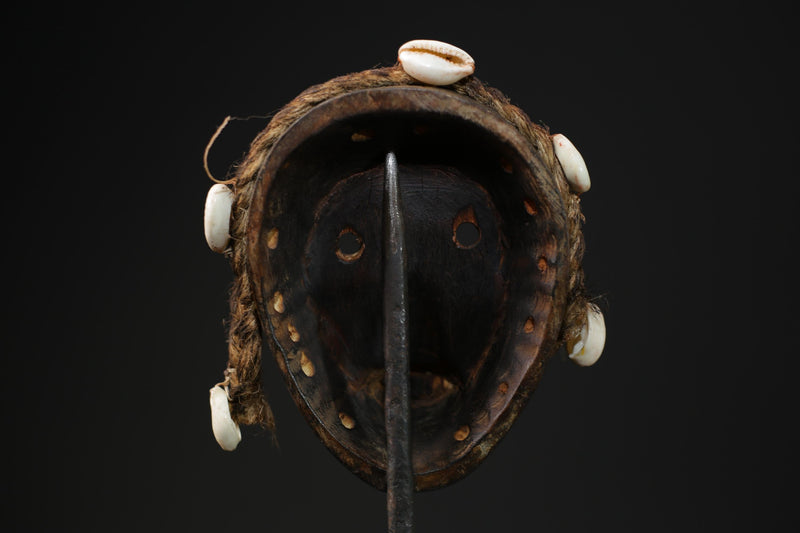 African mask antiques tribal Face vintage Mask cowrie shells Home Décor-9710