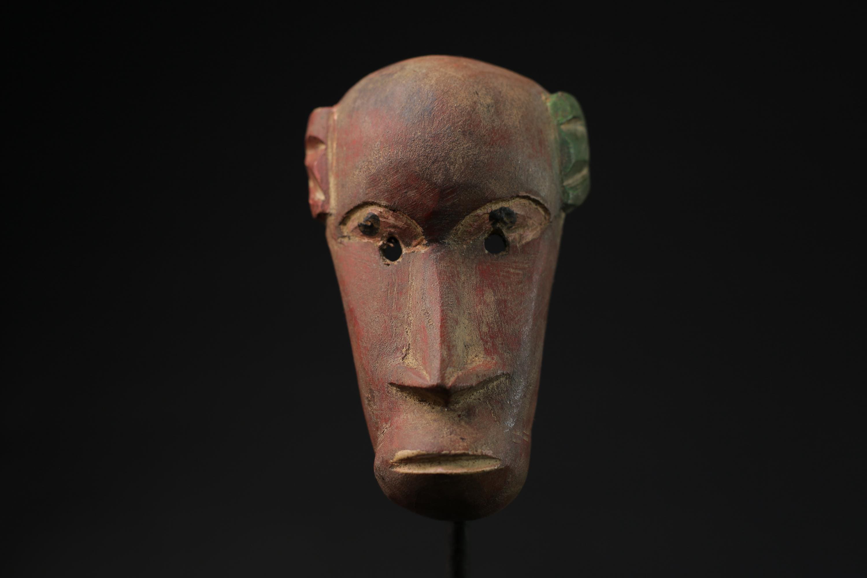 African Tribal Wood masks Decor Baule Monkey Mask African Ceremony masks for wall-9653