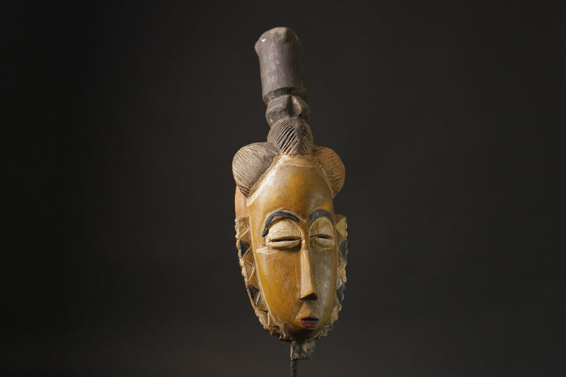 African Tribal Wood masks  Baule Antique Wall Hanging Antiques Primitive Masks for wall-9954