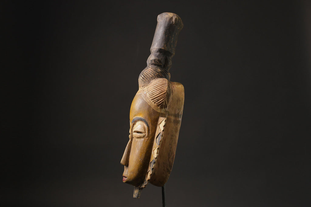African Tribal Wood masks  Baule Antique Wall Hanging Antiques Primitive Masks for wall-9954