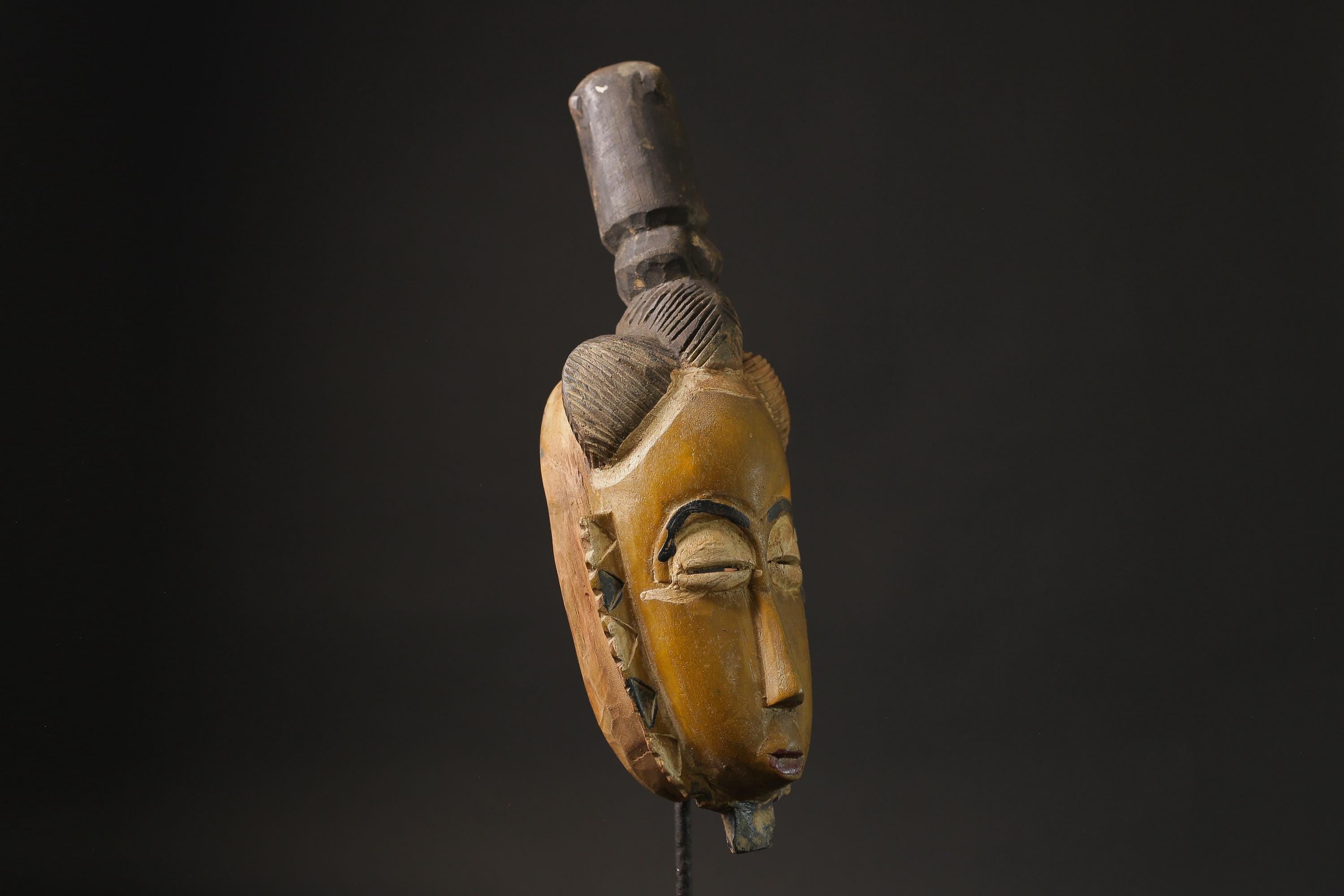 African Tribal Wood masks  Baule Antique Wall Hanging Antiques Primitive Masks for wall-9954