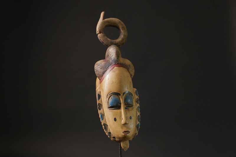 African Tribal Wood masks Collectible Hand wood Wall Hanging Baule Ndoma Masks for wall-9952