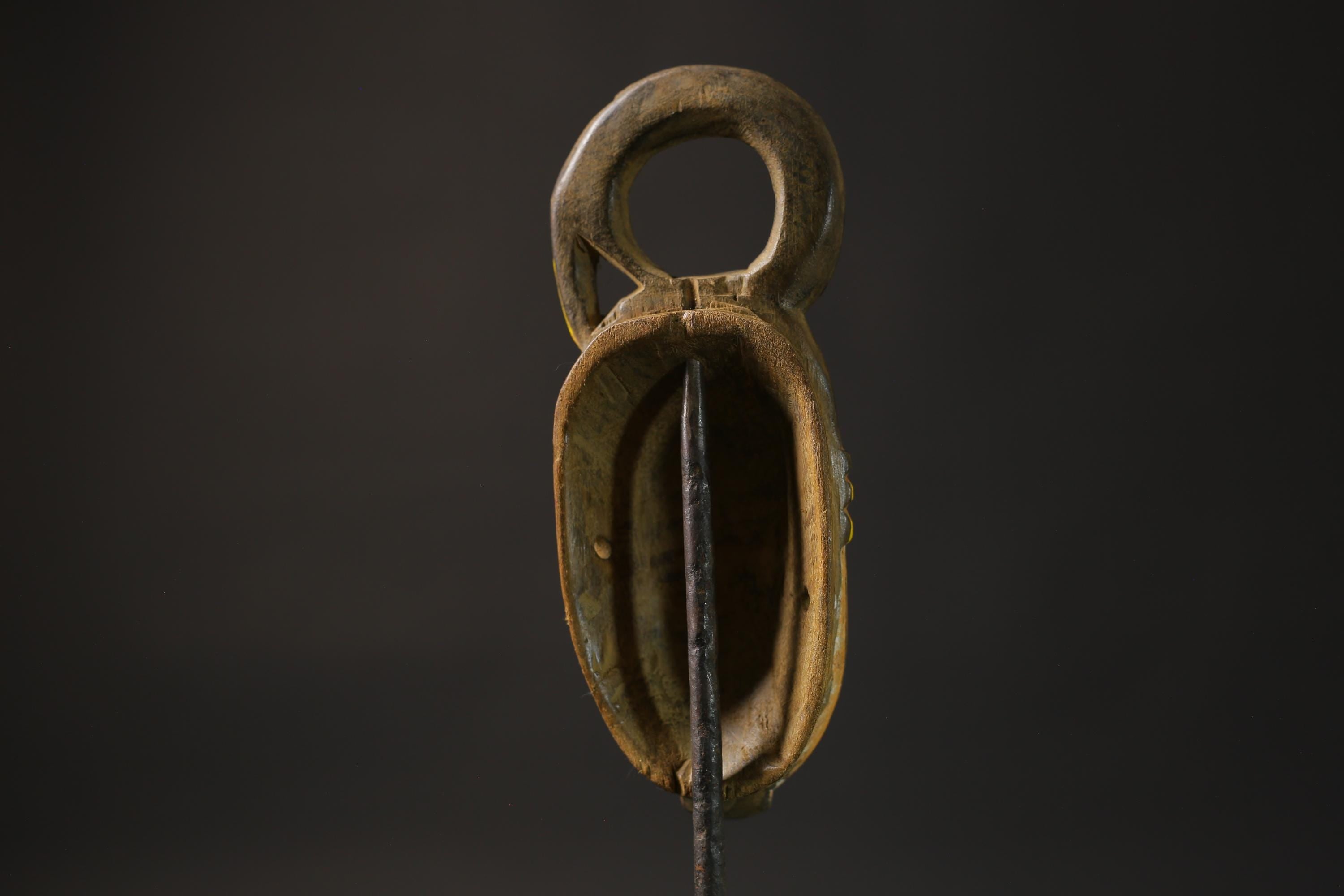 African wood mask antiques Wood Hand Carved Wall Hang Baule Masks for wall-8658