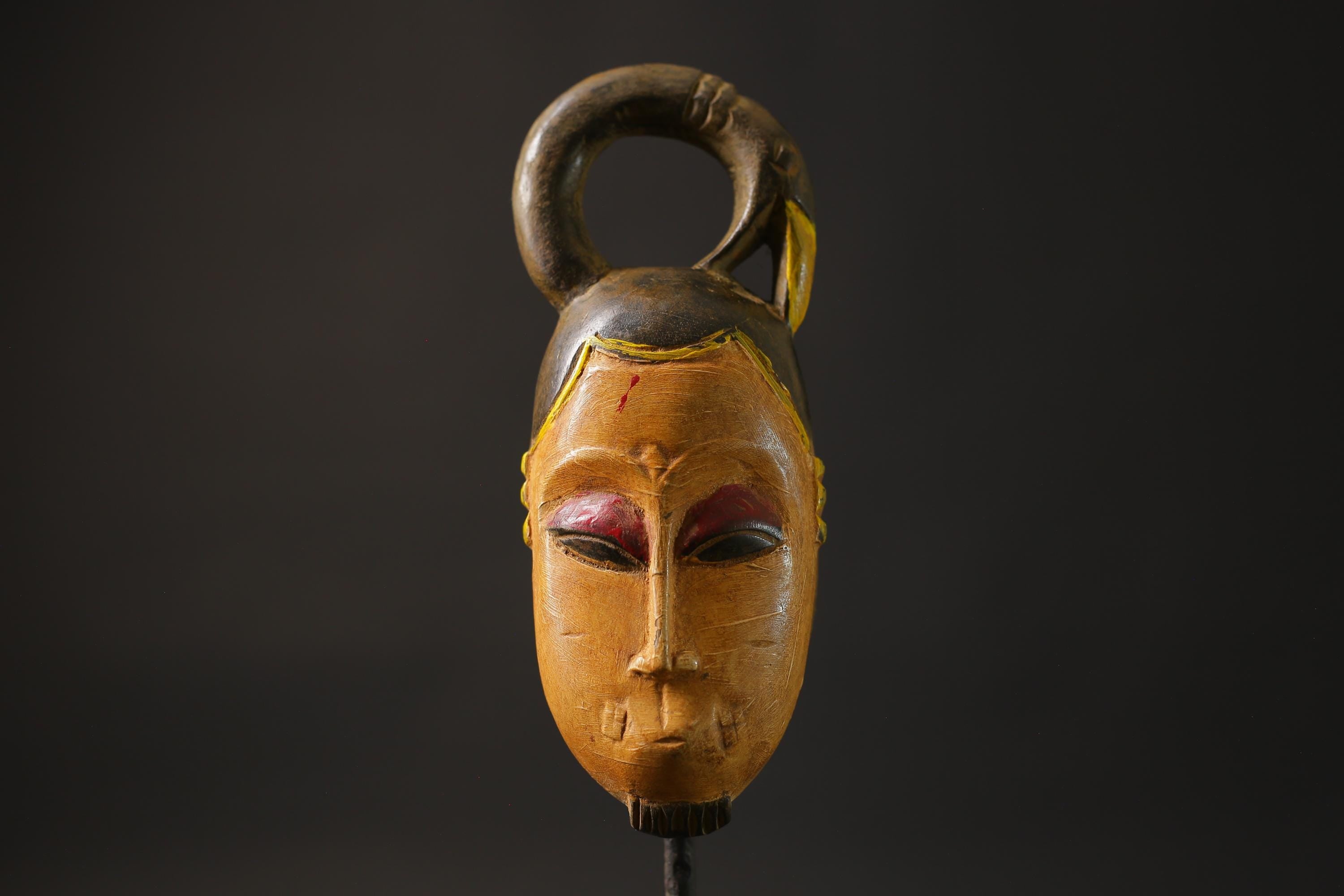 African wood mask antiques Wood Hand Carved Wall Hang Baule Masks for wall-8658