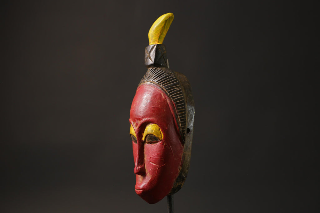 African wood mask antique Cote d'Ivoire specifically a Guro mask Wood guro Masks for wall-8655