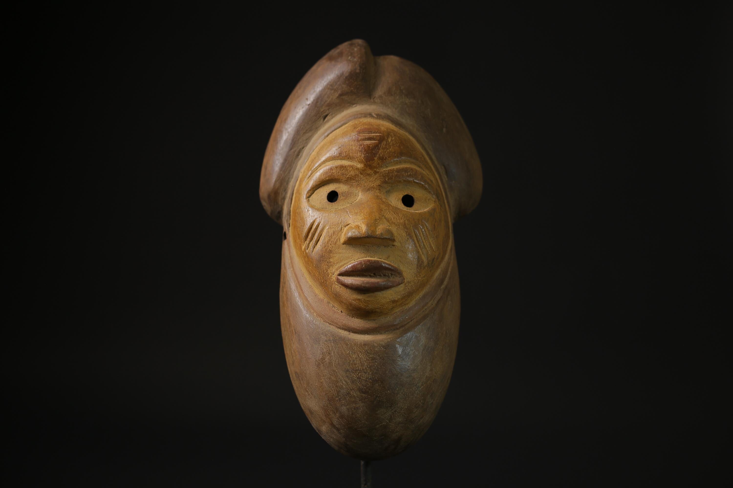 African Mask Home Décor-African Mask Spirit Gabonese  African Puno masks for wall - 6874