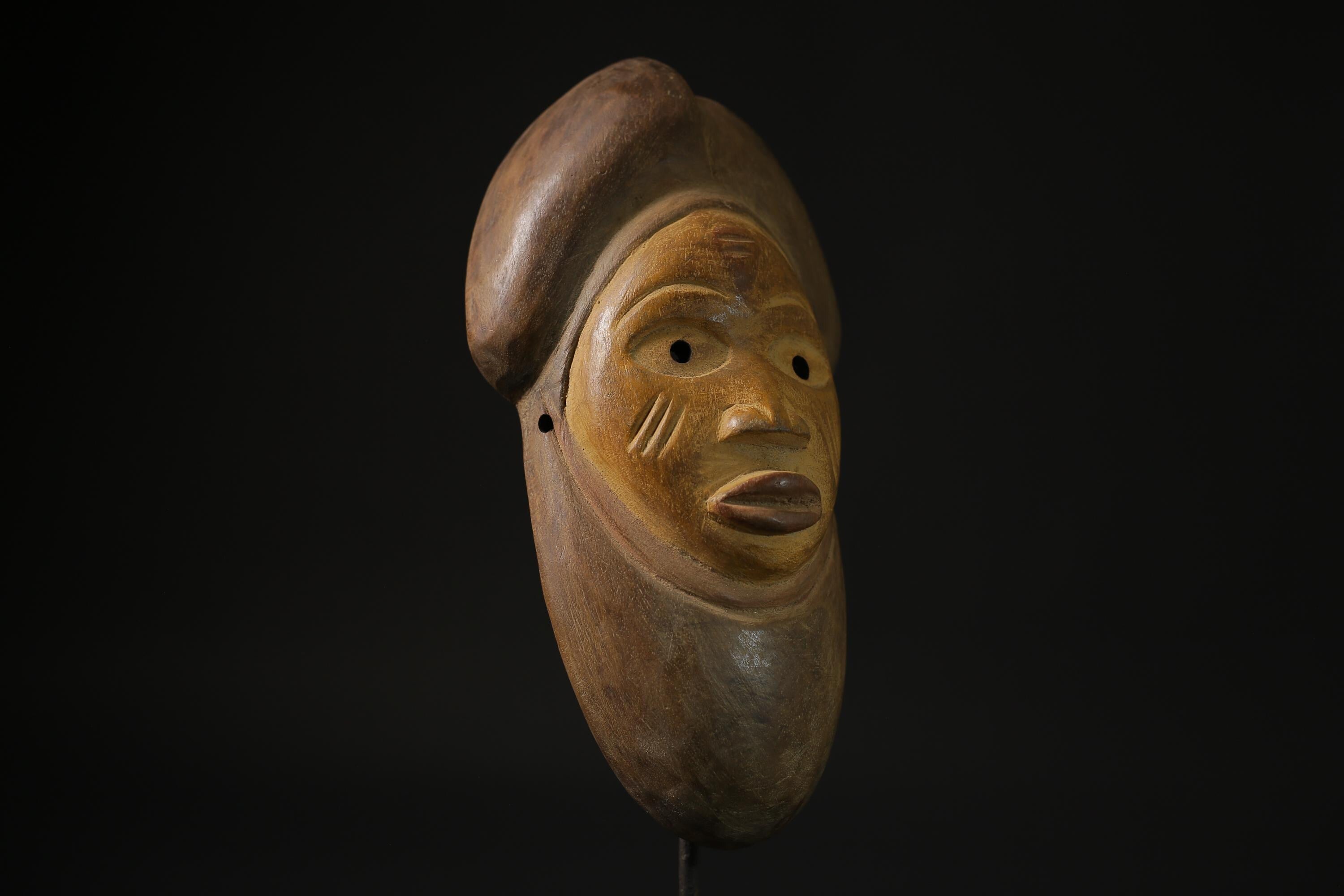 African Mask Home Décor-African Mask Spirit Gabonese  African Puno masks for wall - 6874