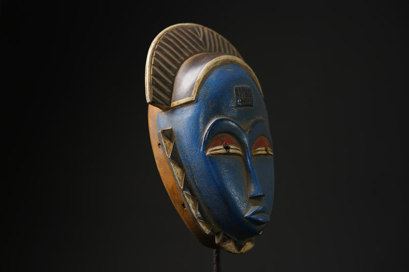 african mask Vintage Hand Carved Wooden Tribal Face Mask Guro Baule-G2247