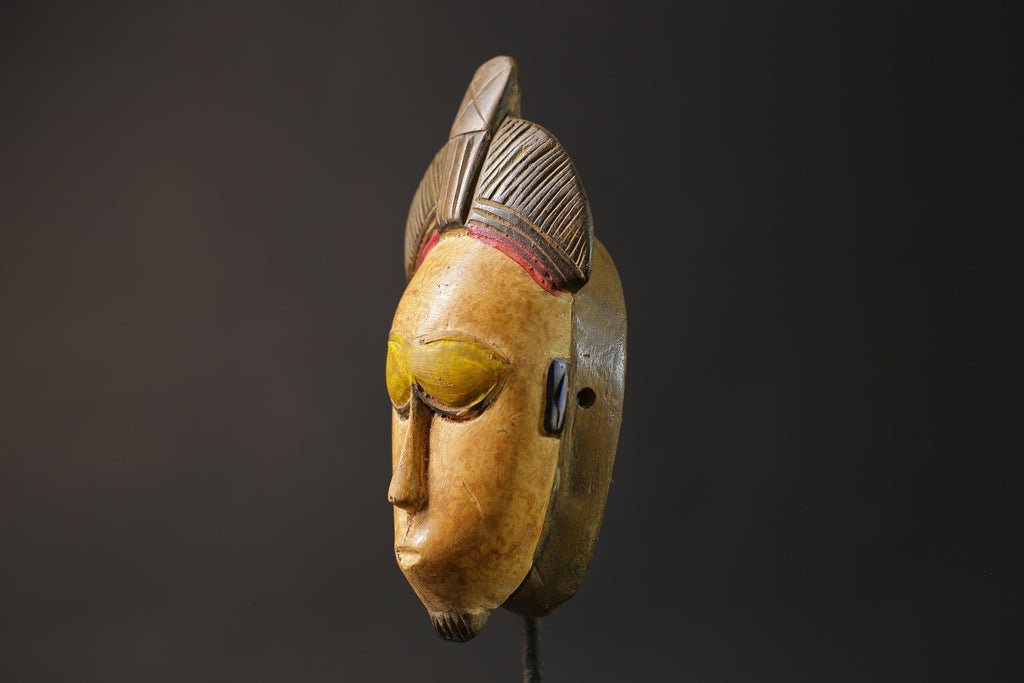 African wood mask antiques Mask Hand Carved Vintage Wall Hanging Guro mask -8662