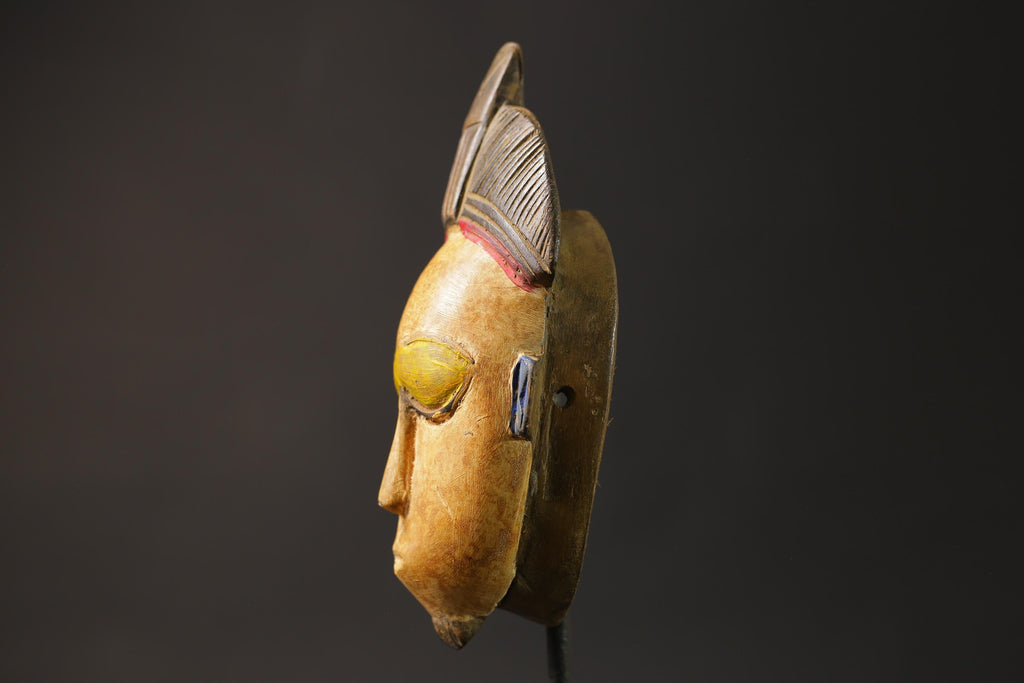 African wood mask antiques Mask Hand Carved Vintage Wall Hanging Guro mask -8662