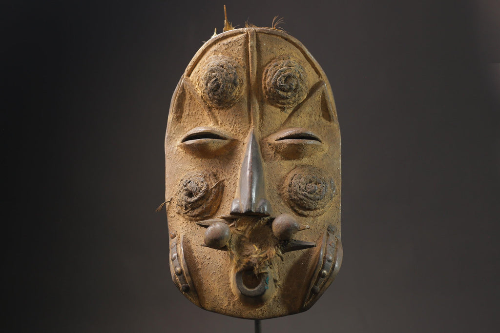African wood mask antiques African mask made of wood DAN Masks for wall-5784
