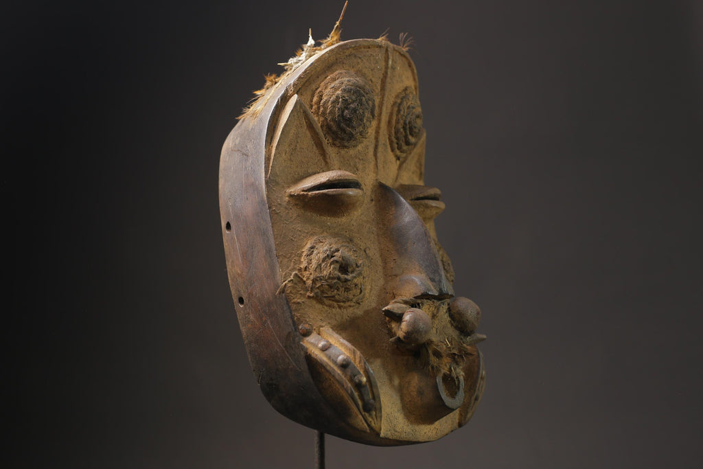 African wood mask antiques African mask made of wood DAN Masks for wall-5784