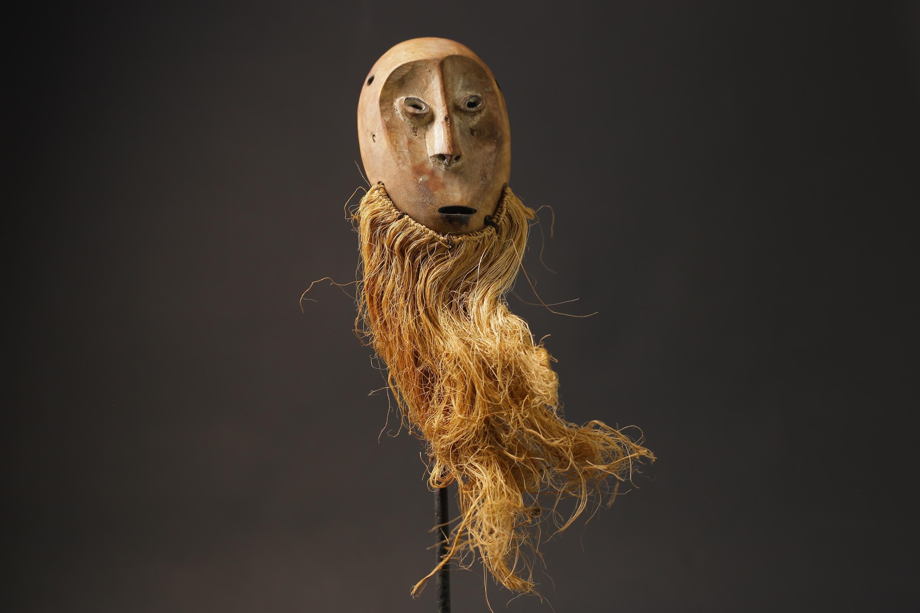 African Tribal Face Mask Wood Hand Carved Wall Hanging Bwami Lega Masks for wall-8682
