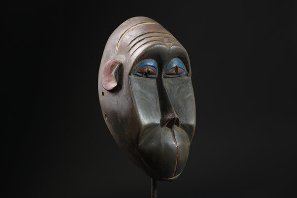 African mask Monkey Mask Vintage Carved Wood Baule Monkey Mask masks for wall-G2261