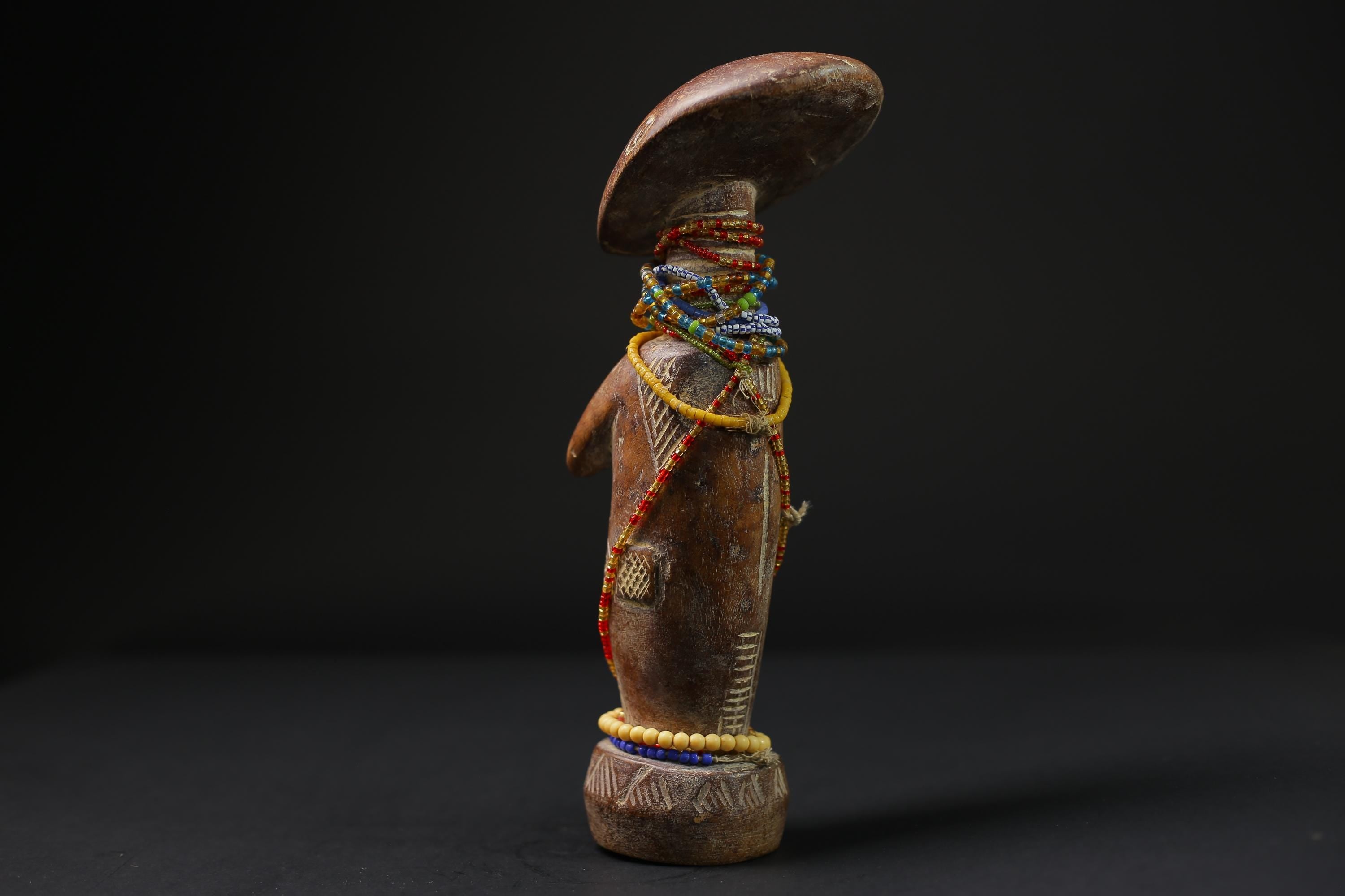 African  Sculptures Tribal Wooden Carved tribal wood Birth and Death Akua -9733