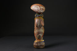 African  Sculptures Tribal Wooden Carved tribal wood Birth and Death Akua -9733