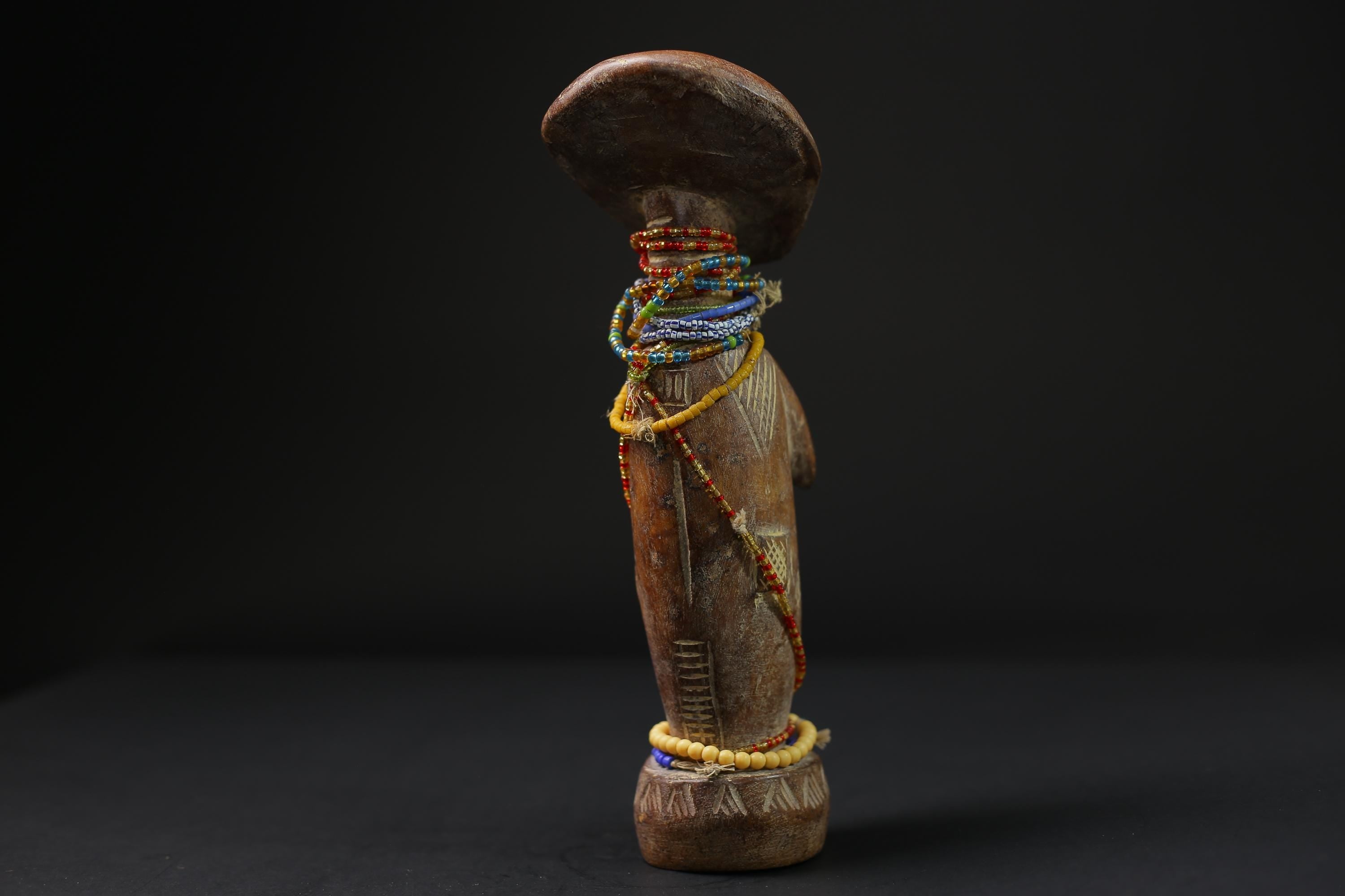 African  Sculptures Tribal Wooden Carved tribal wood Birth and Death Akua -9733