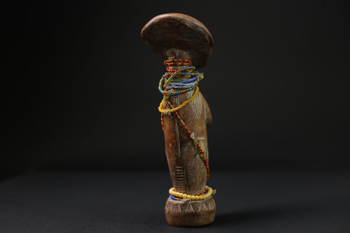 African  Sculptures Tribal Wooden Carved tribal wood Birth and Death Akua -9733