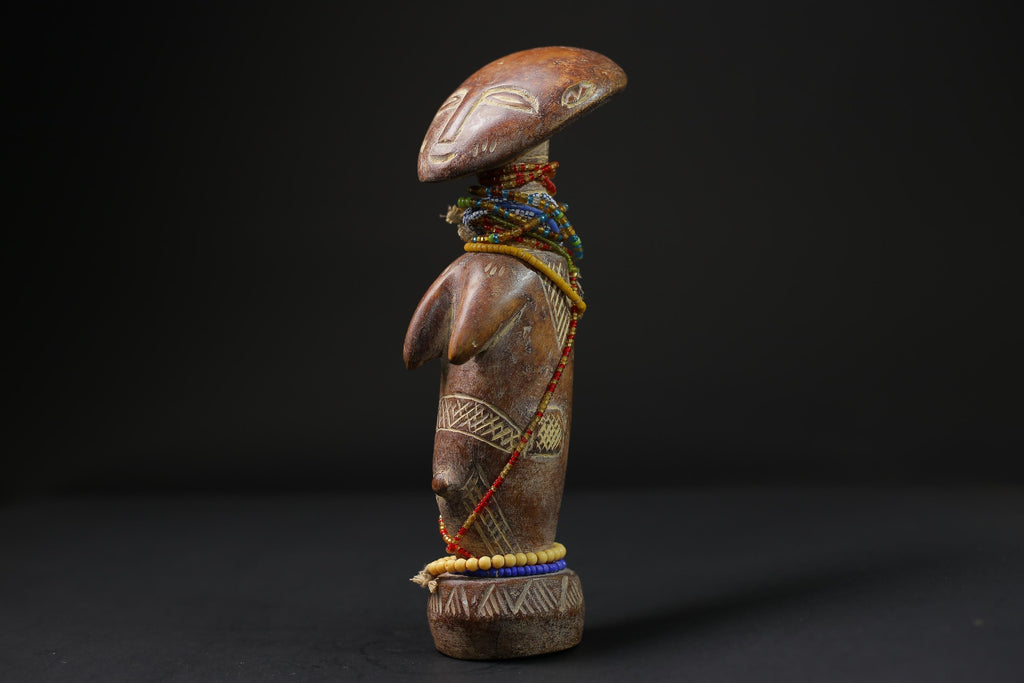 African  Sculptures Tribal Wooden Carved tribal wood Birth and Death Akua -9733