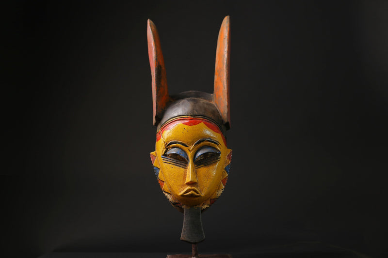 African Tribal Wood masks Home Tribal Mask African Wood Masks Wall Baule -8399