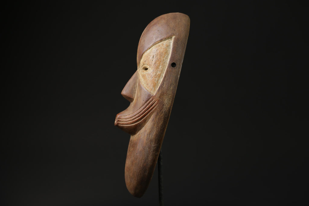 African Tribal Wood masks Home Décor Lega Mask Hand Carved Wall Hanging-7851