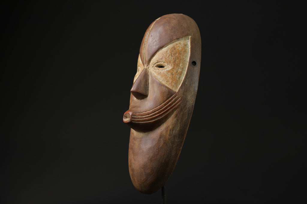African Tribal Wood masks Home Décor Lega Mask Hand Carved Wall Hanging-7851