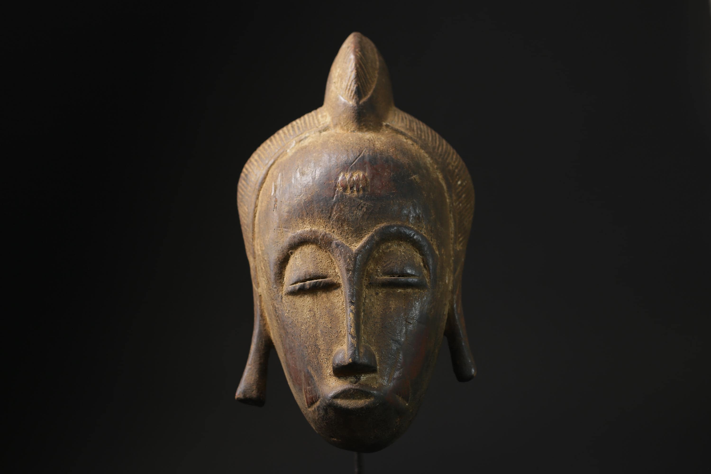 African Tribal Face Mask Wood Hand Carved Wall Baule A West African masks for wall-3769