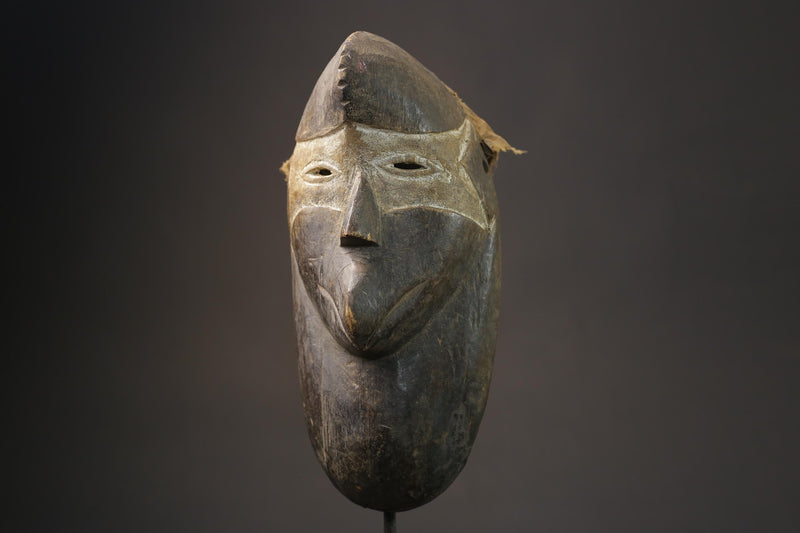 African mask antiques tribal art Face mask Wood Carved Vintage Fang Masks for wall-8708