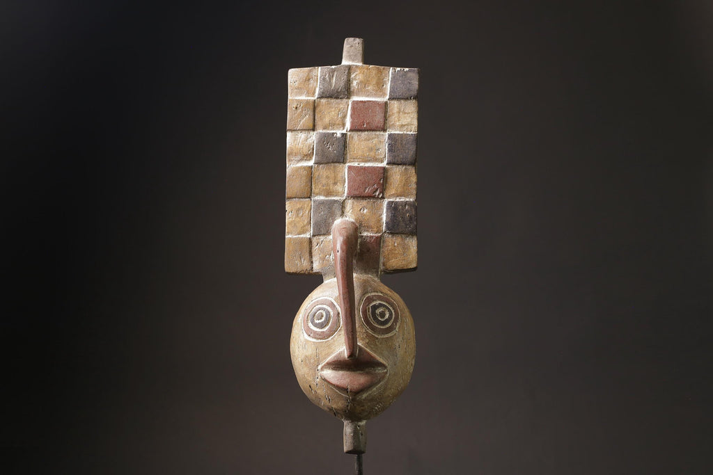 African Tribal Face Hand Carved Wall Hanging Bwa Style Plank  Masks for wall-5819