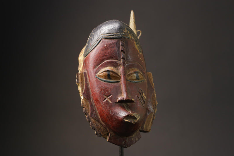 African Masks Antiques Tribal Face Vintage Wood Carved Gu Masks Tribe Masks for wall-7187