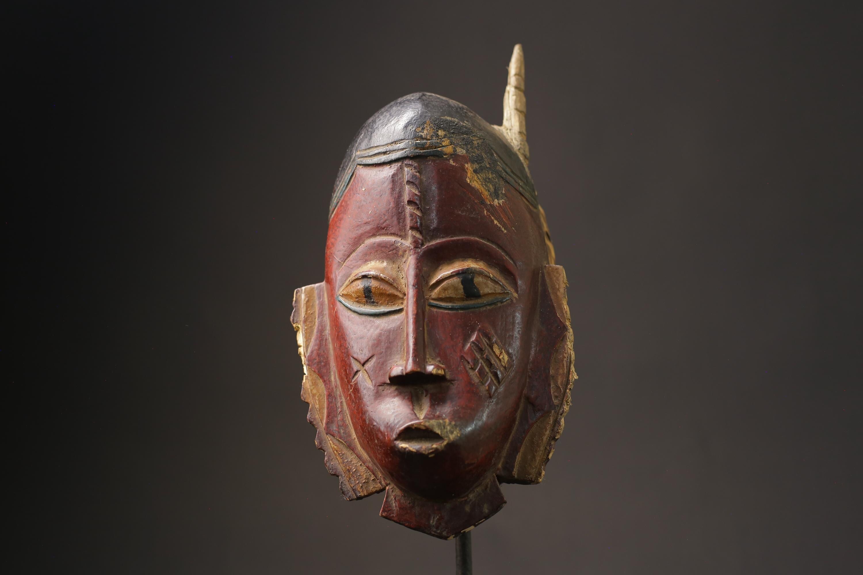 African Masks Antiques Tribal Face Vintage Wood Carved Gu Masks Tribe Masks for wall-7187