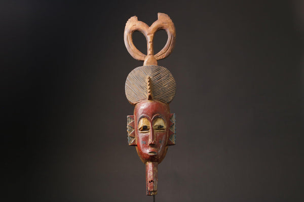 African Home Décor From The Guru Tribe Art Vintage Baule Mask Wall Tribal-9962