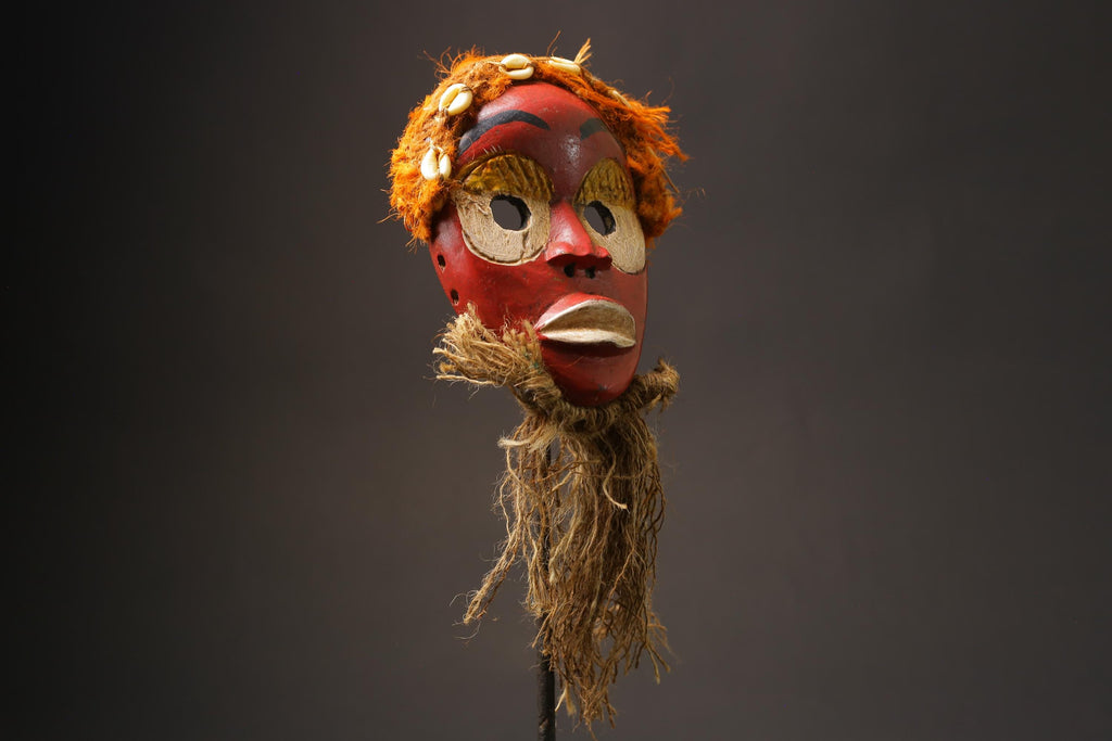 African Dan mask carved in wood African Tribal Face Mask Home Décor art Masks for wall-G2531