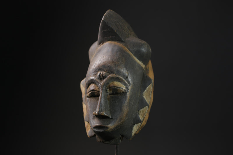 African Tribal Wood masks Wooden Mask Tribal Wood Carved Hanging Baule -5494