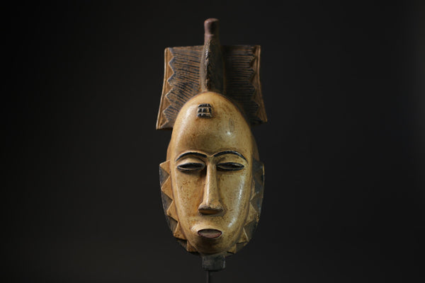 African mask West African Guro Mask with Two horn, Baule Tribe masks for wall-3757