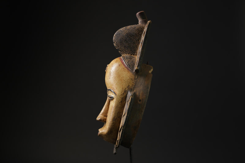 African mask West African Guro Mask with Two horn, Baule Tribe masks for wall-3757