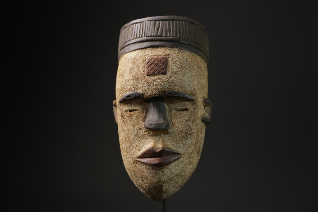 African Tribal Face Mask Wood Hand Carved Vintage Wall Hanging Igbo masks for wall-5513