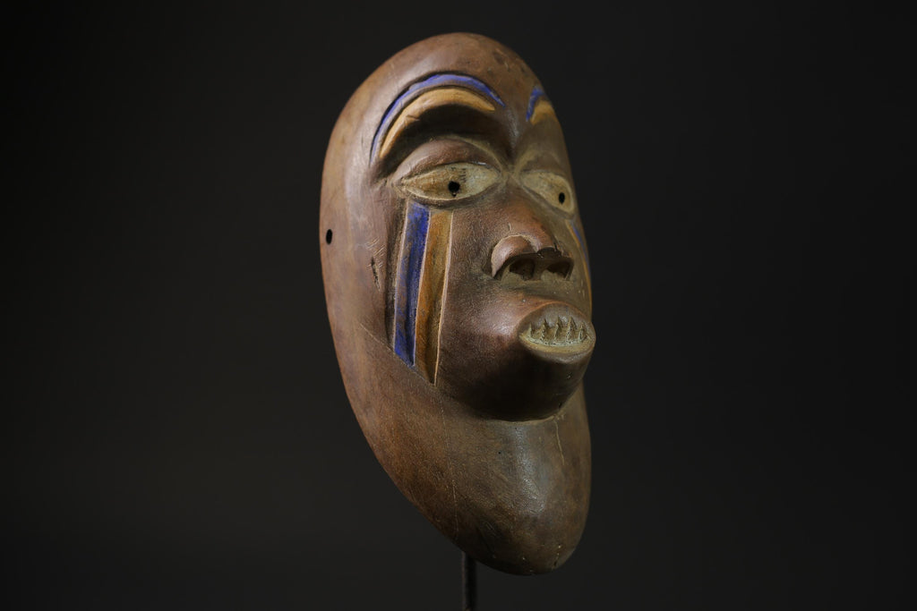 African Tribal Wood masks Igbo Beaked Primitive Art Collectibles masque-7806