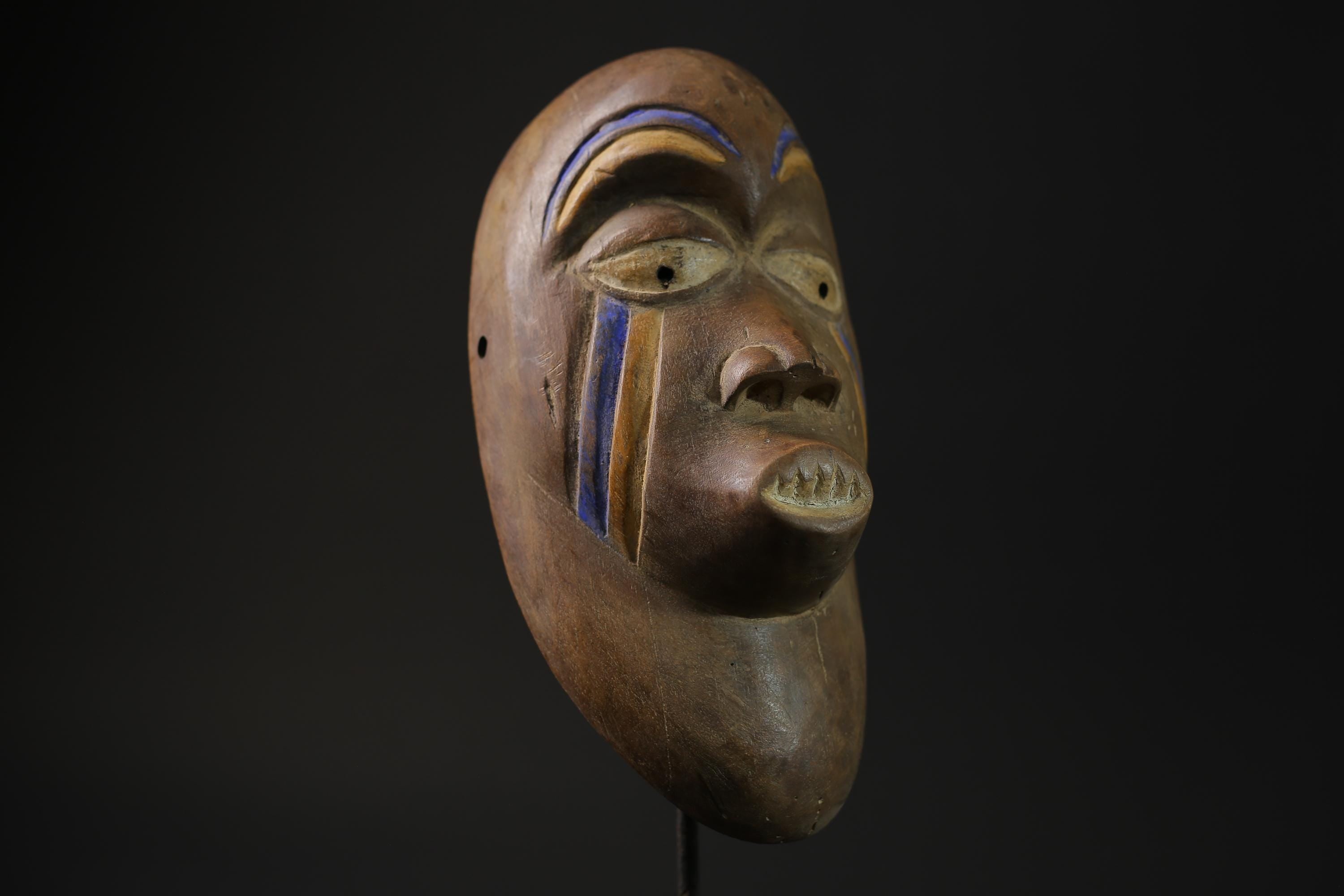 African Tribal Wood masks Igbo Beaked Primitive Art Collectibles masque-7806
