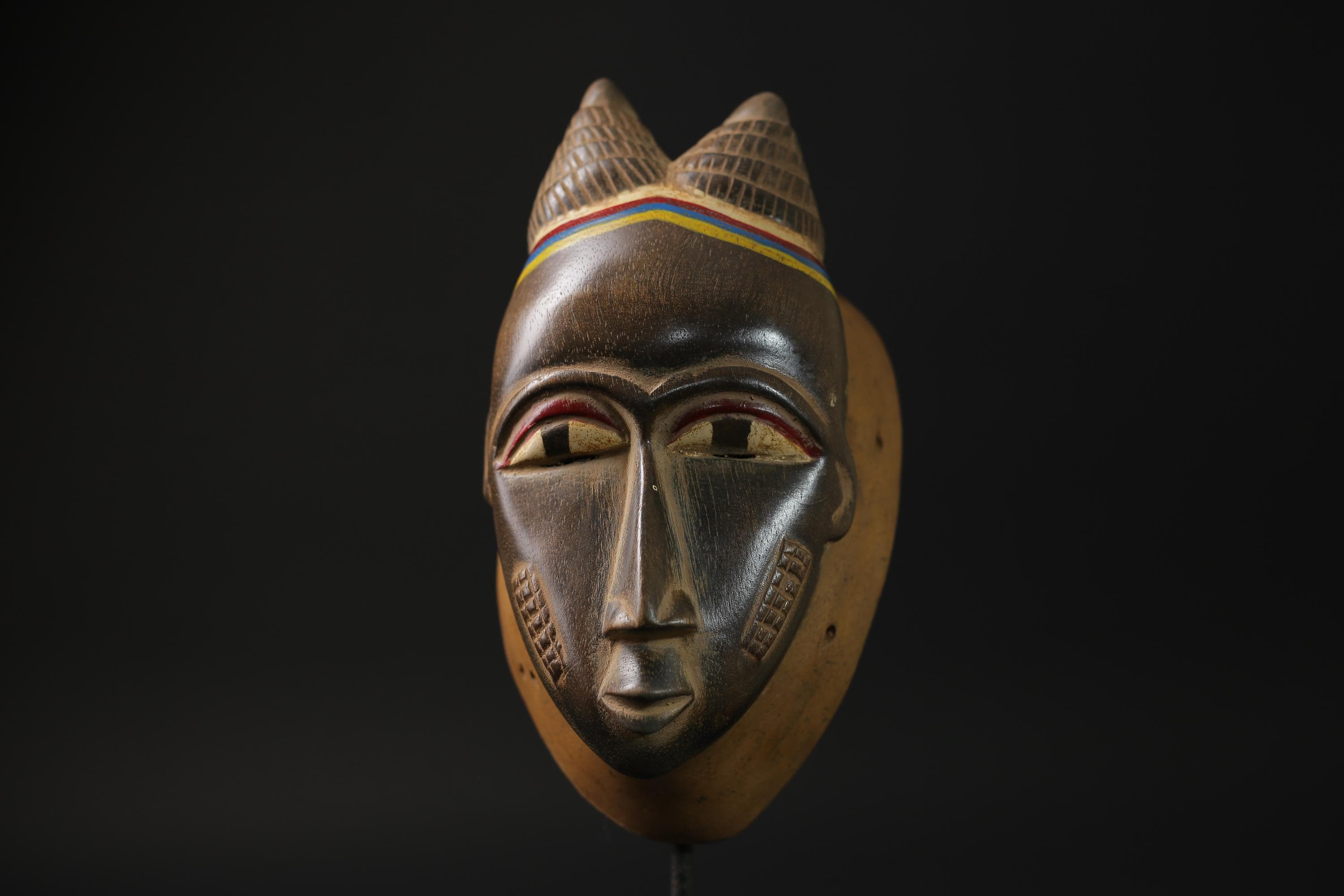 African Home Decor masks Wall Hanging Traditional Antique Folk Art Baule-G2263