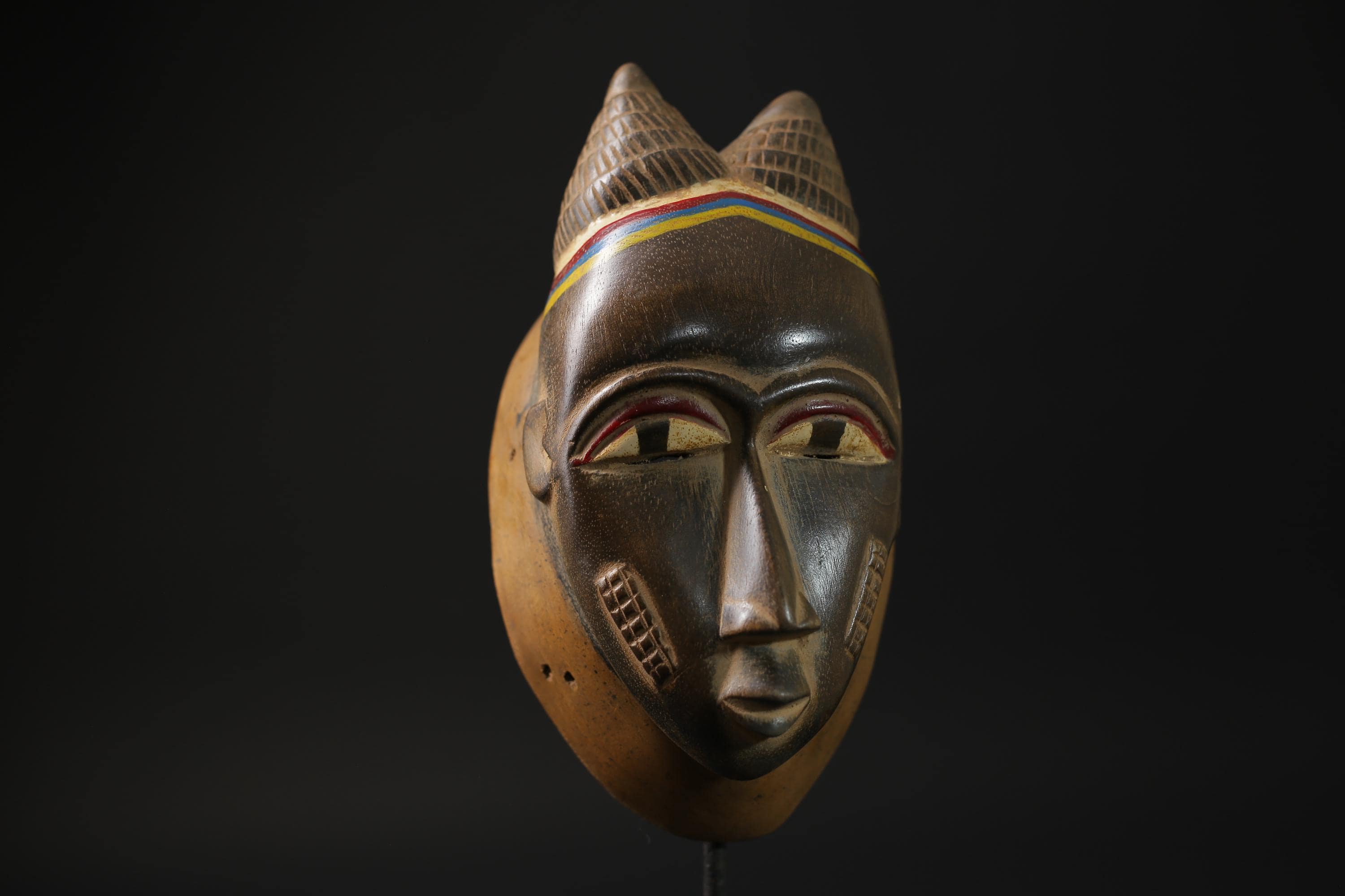 African Home Decor masks Wall Hanging Traditional Antique Folk Art Baule-G2263