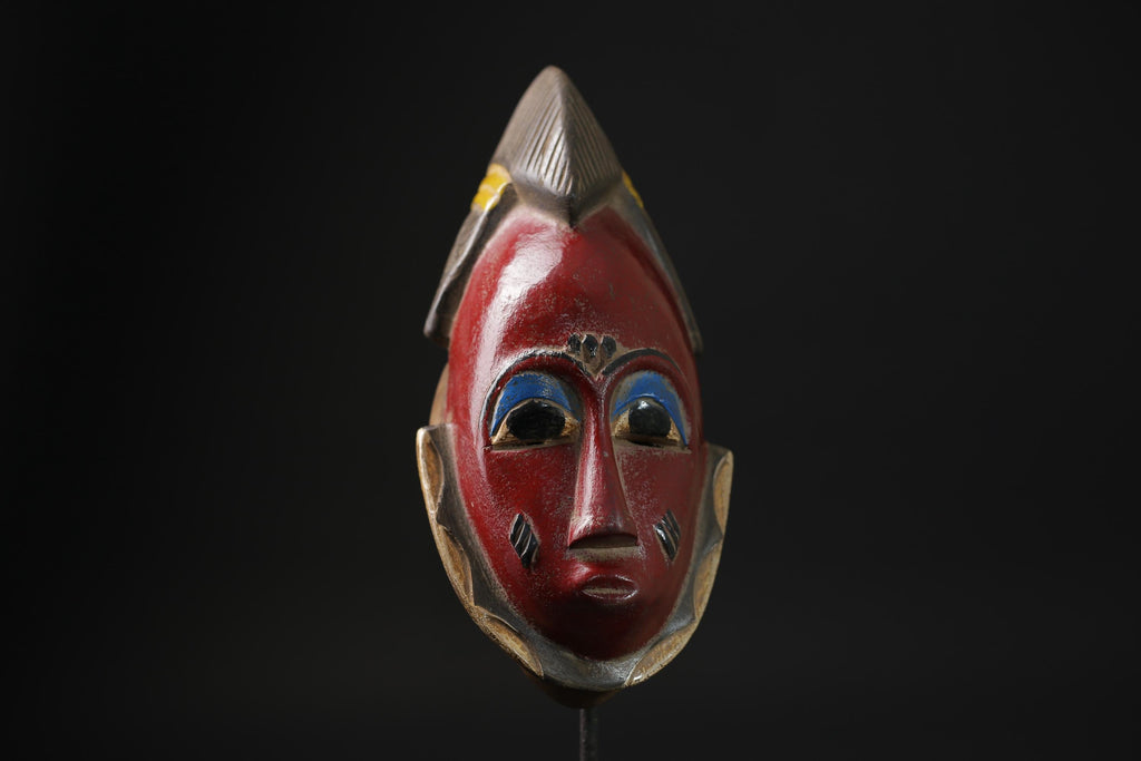 African mask West African Guro Mask with Two horn, Baule Tribe masks for wall-G2268