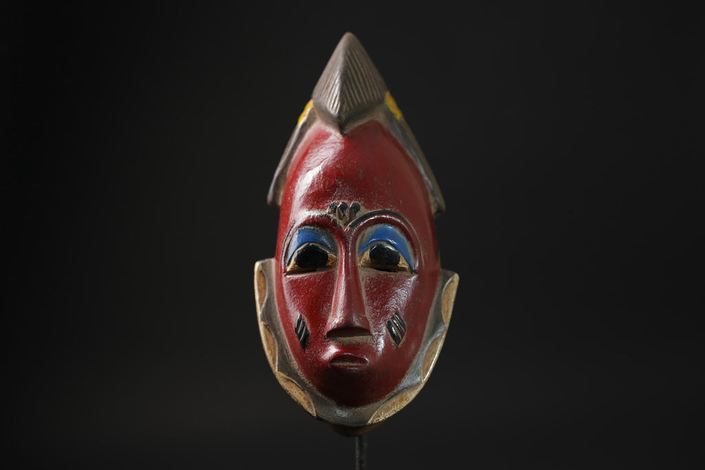 African mask West African Guro Mask with Two horn, Baule Tribe masks for wall-G2268