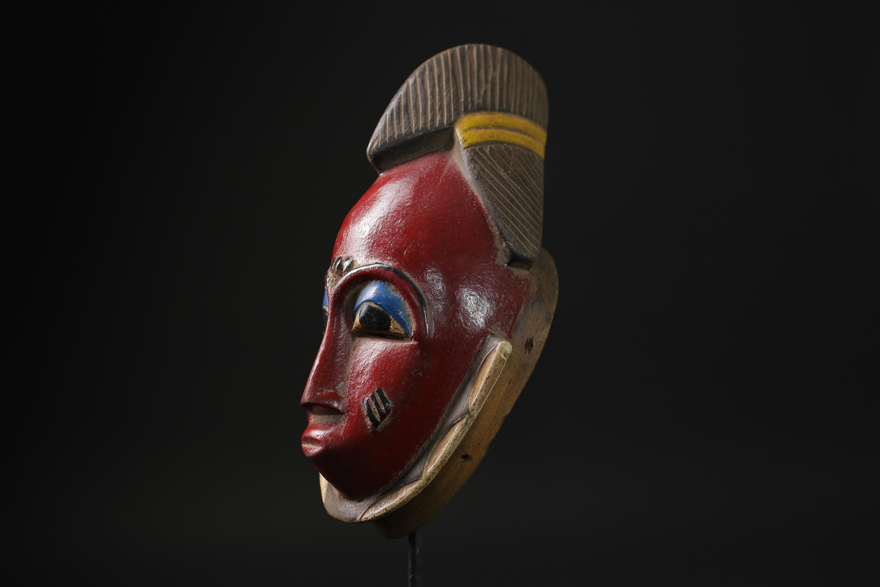 African mask West African Guro Mask with Two horn, Baule Tribe masks for wall-G2268