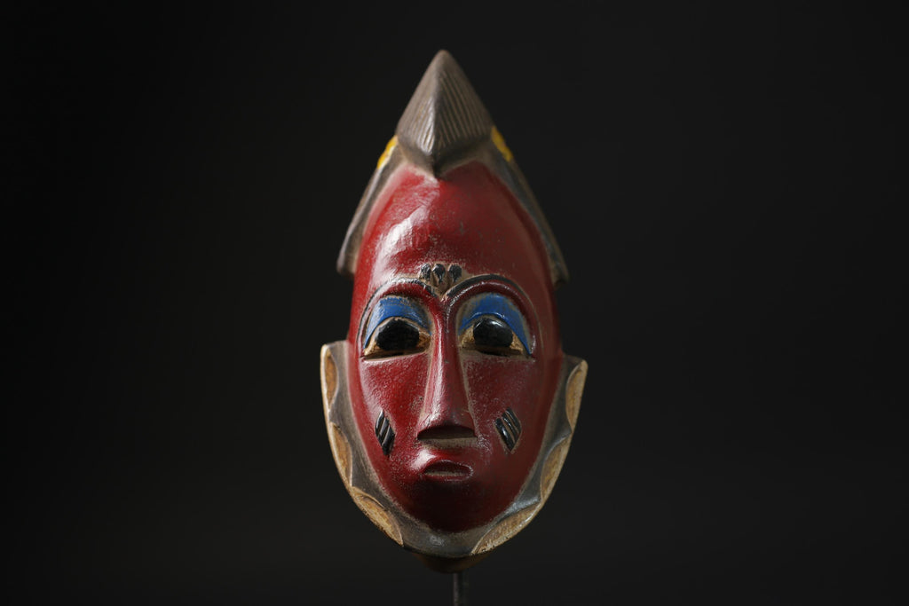 African mask West African Guro Mask with Two horn, Baule Tribe masks for wall-G2268