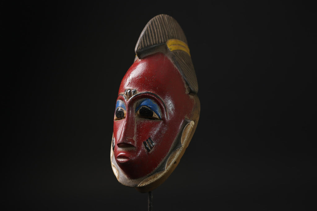 African mask West African Guro Mask with Two horn, Baule Tribe masks for wall-G2268