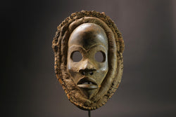 African wood mask Hand Carved Wall Hanging Dan Dean Gle mask for wall-G2541