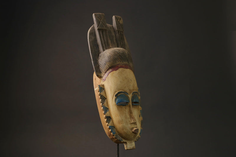 African Mask Antiques Tribal Art Face Vintage Wood Carved Vintage Guro Masks for wall-9975