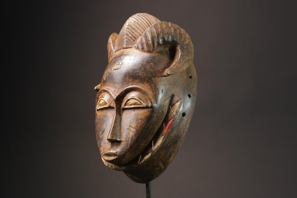 African wood mask antiques Tribal Face Hand Carved Wall Hanging Mask Guro Masks for wall-7164