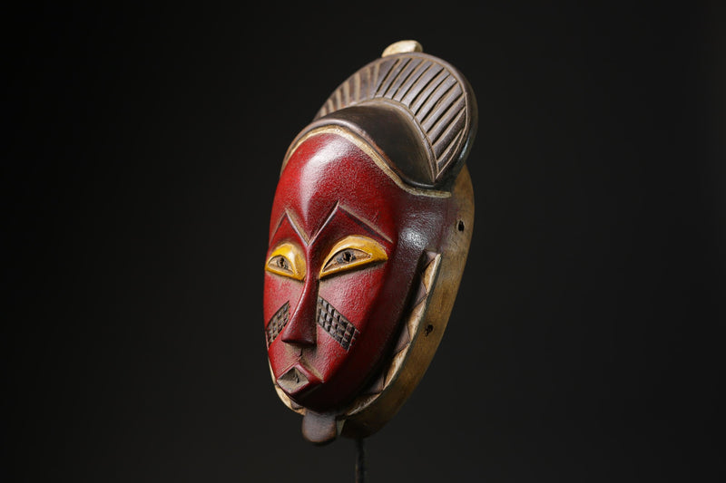 African mask African Vintage Hand Carved Wooden decor Mask Baule Mblo-G2292